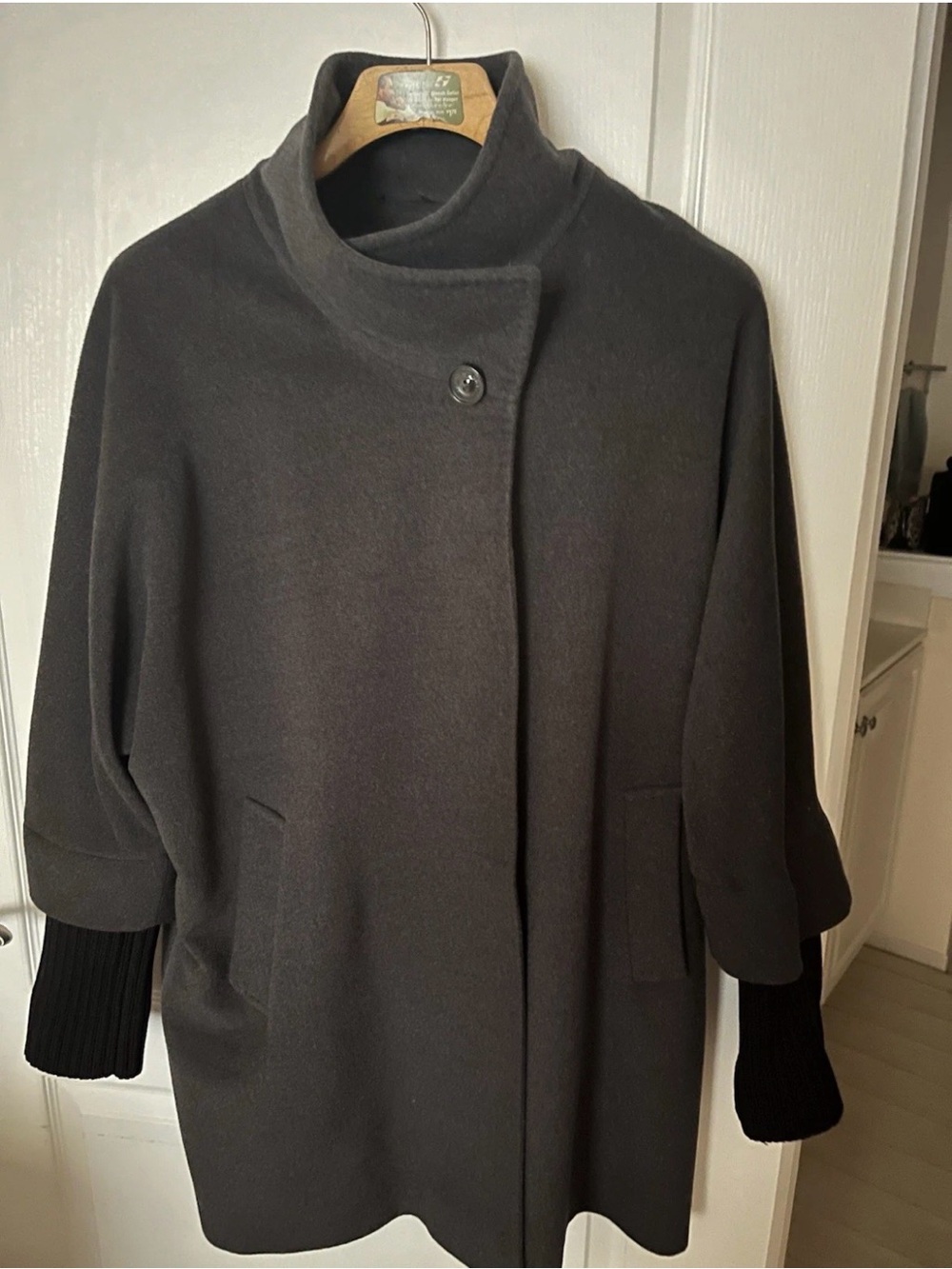 Cinzia Rocca Women’s Charcoal Gray Virgin Wool Coat